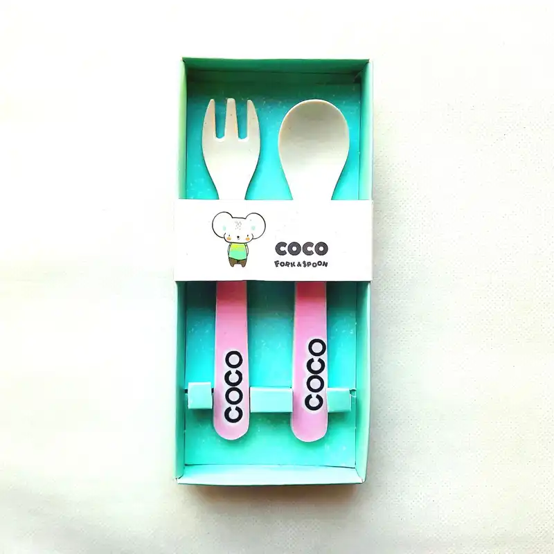 ست قاشق و چنگال کودک کوکو مدل بامبو