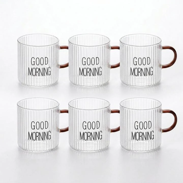 فنجان طرح GOOD MORNING بسته 6 عددی