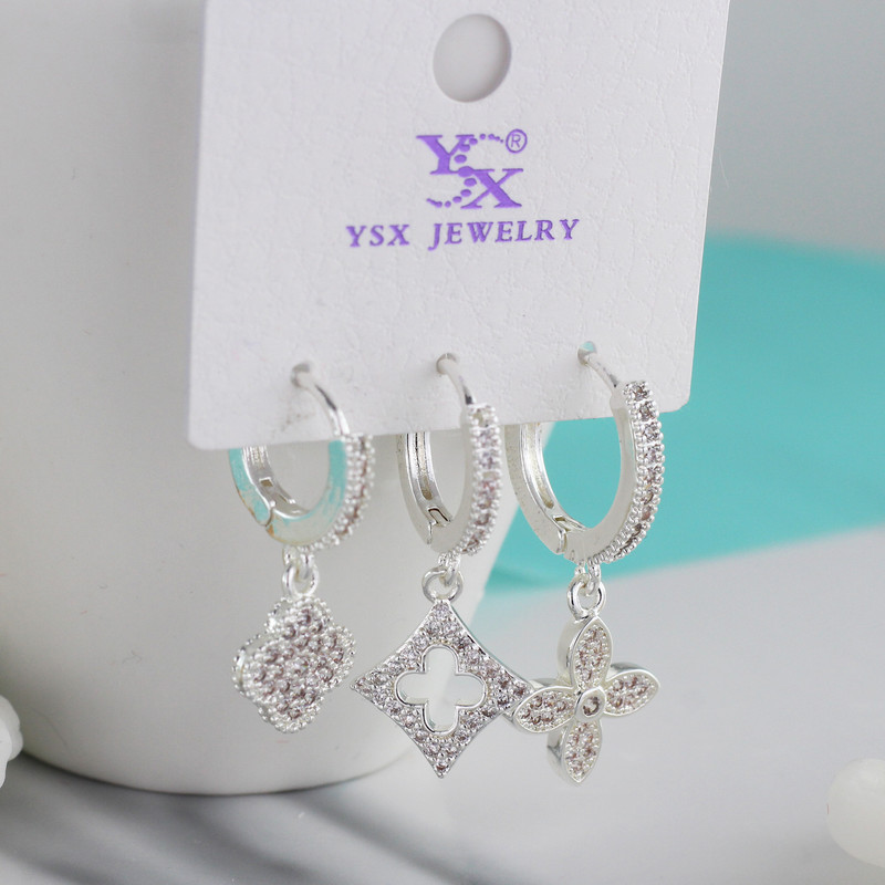 گوشواره زنانه وای اس ایکس مدل گل کد J667 بسته سه عددی گوشواره زنانه وای اس ایکس مدل گل کد J667 بسته سه عددی