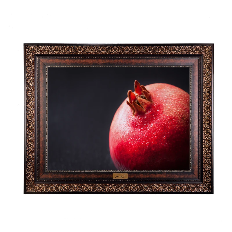 تابلو فرش ماشینی نقش نگار رضوی طرح انار یلدا کد 9377KP