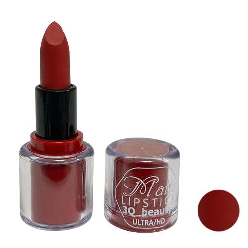 رژ لب جامد مات تیری کیو بیوتی مدل کریستالی رنگ قرمز شماره 05