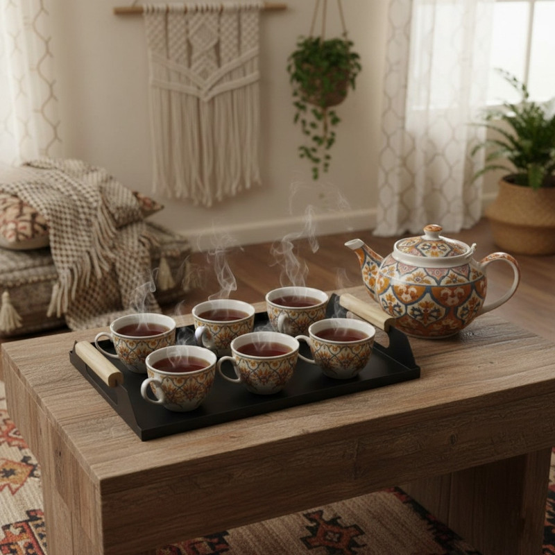 سینی دسته دار مدل مهتا سایز 25*35 سانتی متر