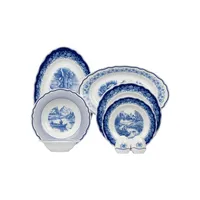 سرویس غذاخوری 28 پارچه 6 نفر چینی زرین ایران مدل ایتالیا اف سن پترزبورگ درجه عالی