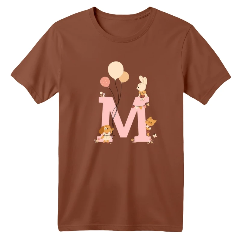 تی شرت آستین کوتاه بچگانه مدل حیوانات و بادکنک