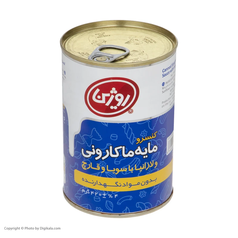 کنسرو مایه ماکارونی و لازانیا با سویا و قارچ روژین - 420 گرم  عکس شماره 6