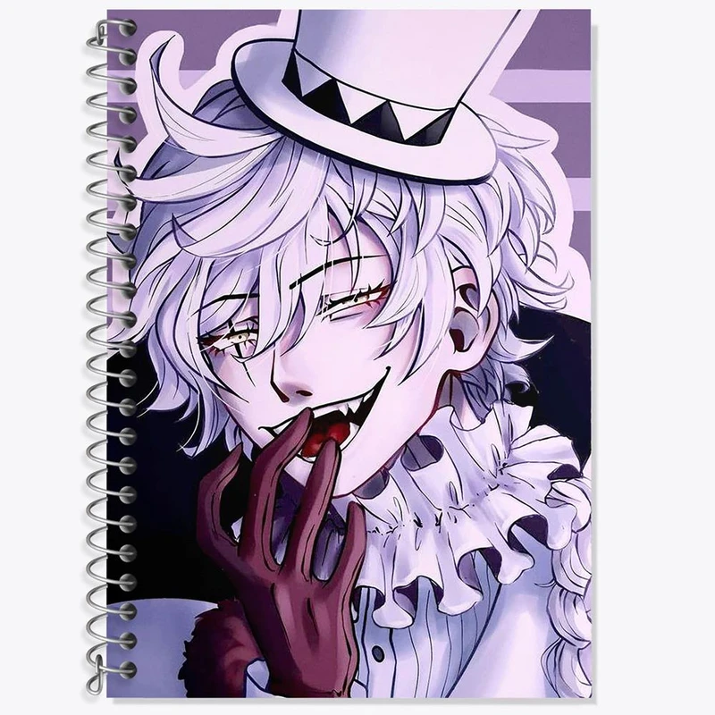 دفتر زبان 50 برگ خندالو مدل سه خط طرح گوگول انیمه سگ های ولگرد بانگو کد 15673