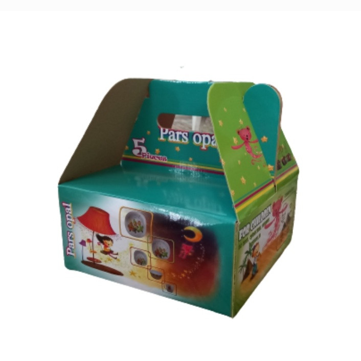 سرویس غذا خوری 5 تکه کودک پارس اپال طرح دختر پروانه کد 77