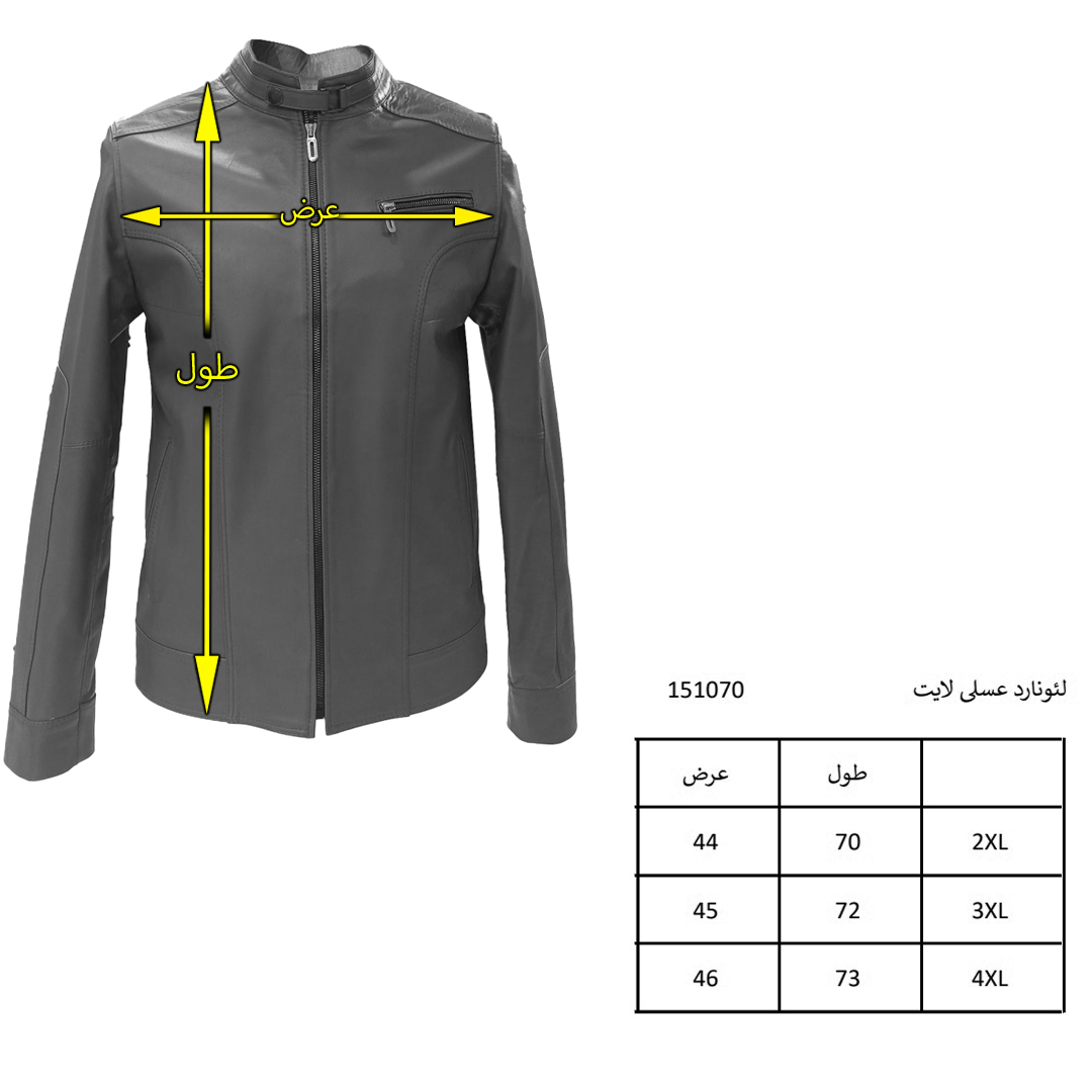 کت چرم مردانه سرزمین چرم مدل مدل لعونارد کد151070  عکس شماره 2