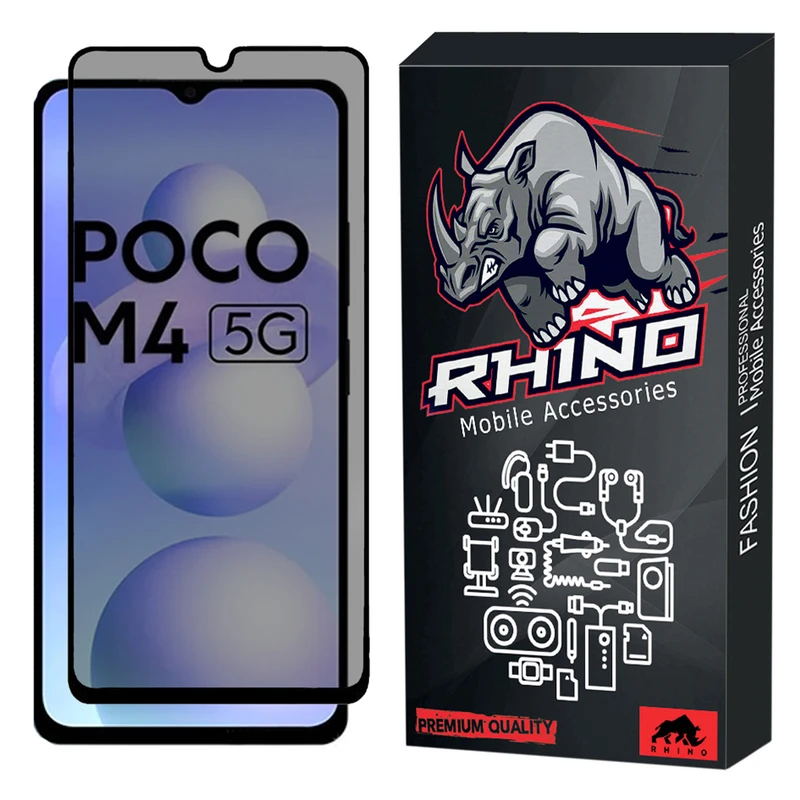 محافظ صفحه نمایش حریم شخصی راینو مدل R-Privacy مناسب برای گوشی موبایل شیائومی Poco M4 5G