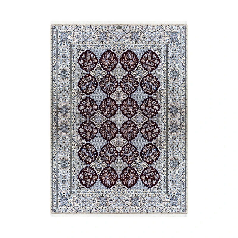 فرش دستبافت ۶ متری مدل نایین ۶لا کد 1033 زمینه قرمز لاکی