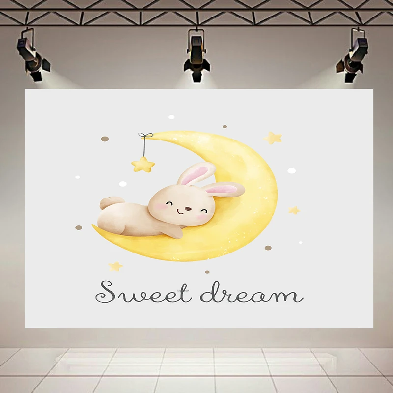 تابلو بوم طرح کودکانه خرگوش مدل خواب خوب کد AR304334