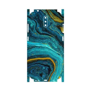 MAHOOT Turquoise marblewith golden streaks-FullSkin Cover Sticker for Nokia 2.3