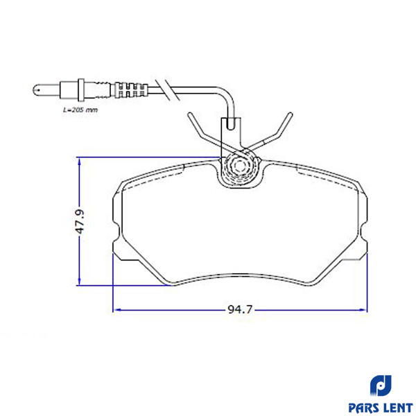 لنت ترمز جلو پارس لنت مدل 21209 مناسب برای پژو پارس