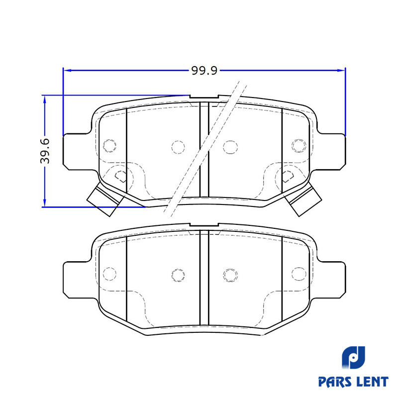 لنت ترمز عقب لنت پارس مدل 80164 مناسب برای تیگو 5