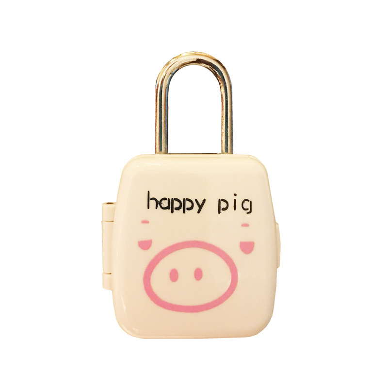 قفل آویز مدل رمزدار طرح چمدان Happy pig