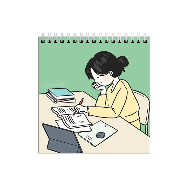 دفتر طراحی طرح دختر درسخون کد 1711004