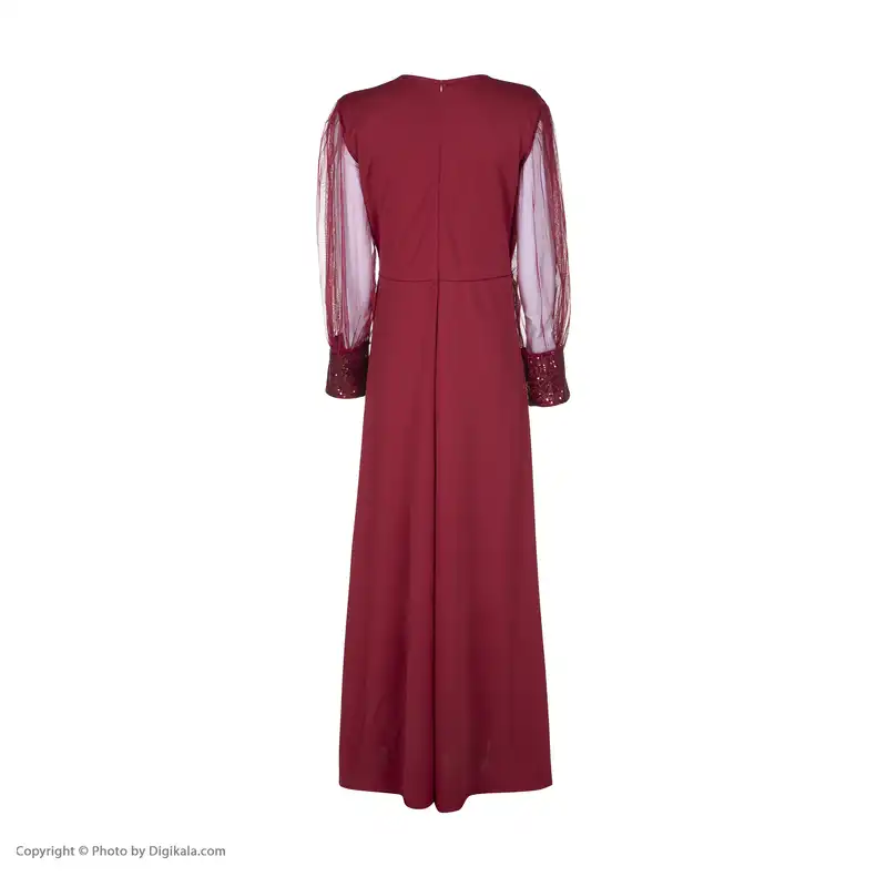 پیراهن زنانه مدل MJ024 رنگ زرشکی