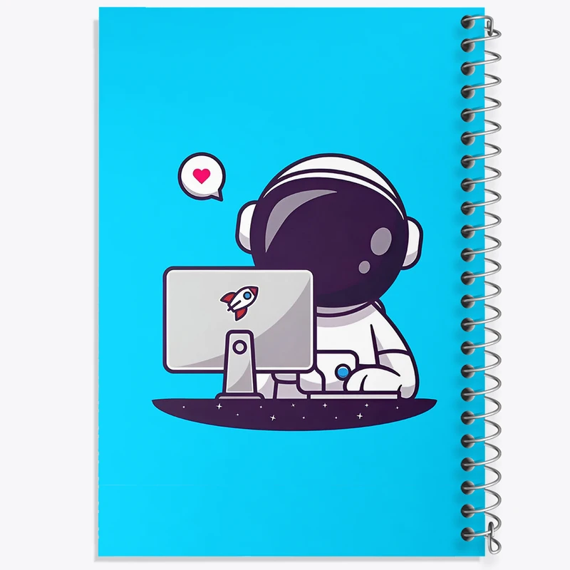 دفتر مشق 50 برگ خندالو طرح فضانورد بامزه کد N5166