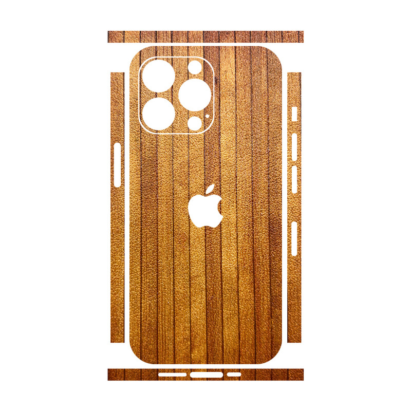 برچسب پوششی ریمکس مدل Leth طرح چوب مناسب برای گوشی موبایل اپل iPhone 13 Pro