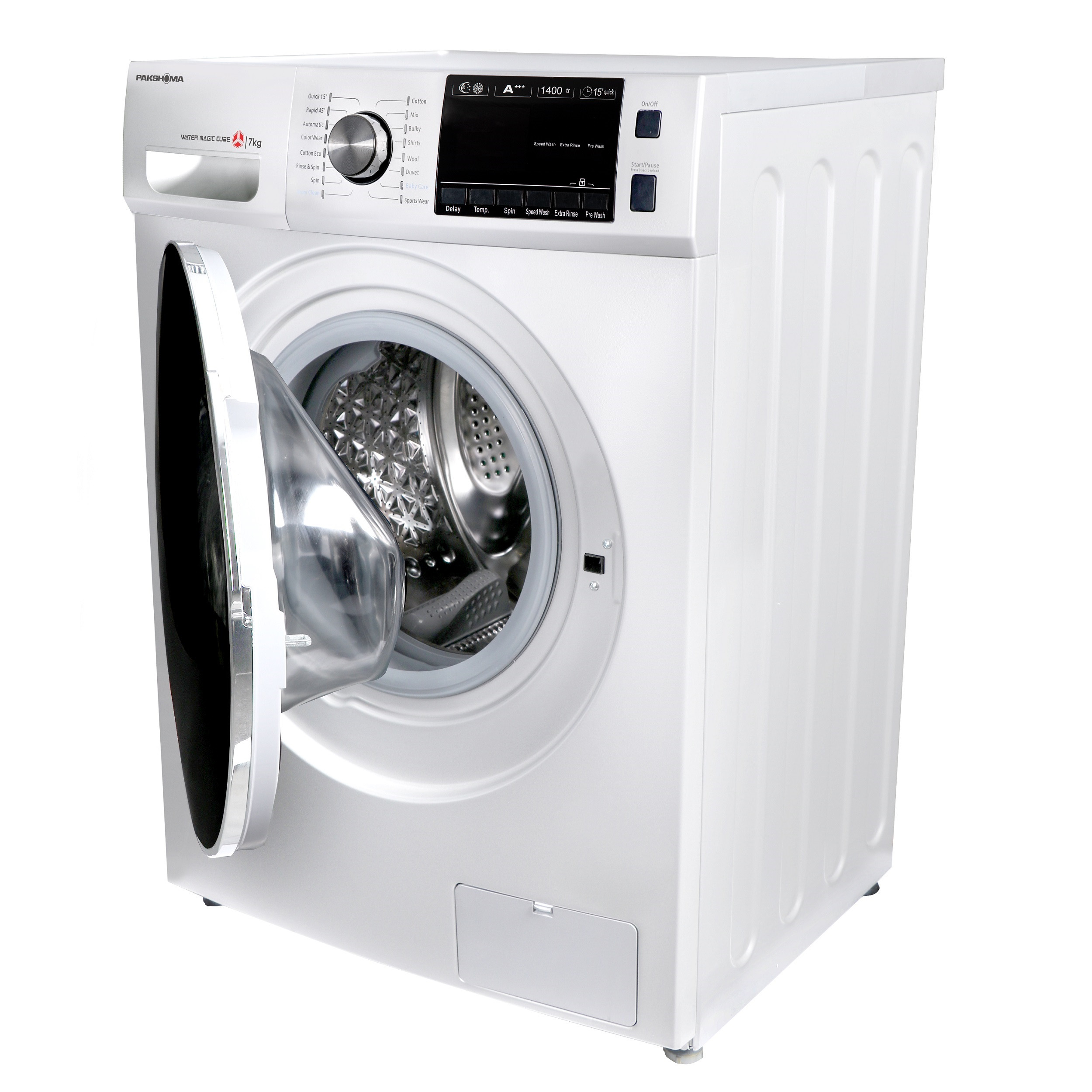 ماشین لباسشویی پاکشوما مدل TFU 74406 WT ظرفیت 7 کیلوگرم