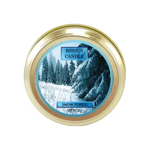      شمع دست ساز رونیکا مدل معطر جنگل برفی کد 2