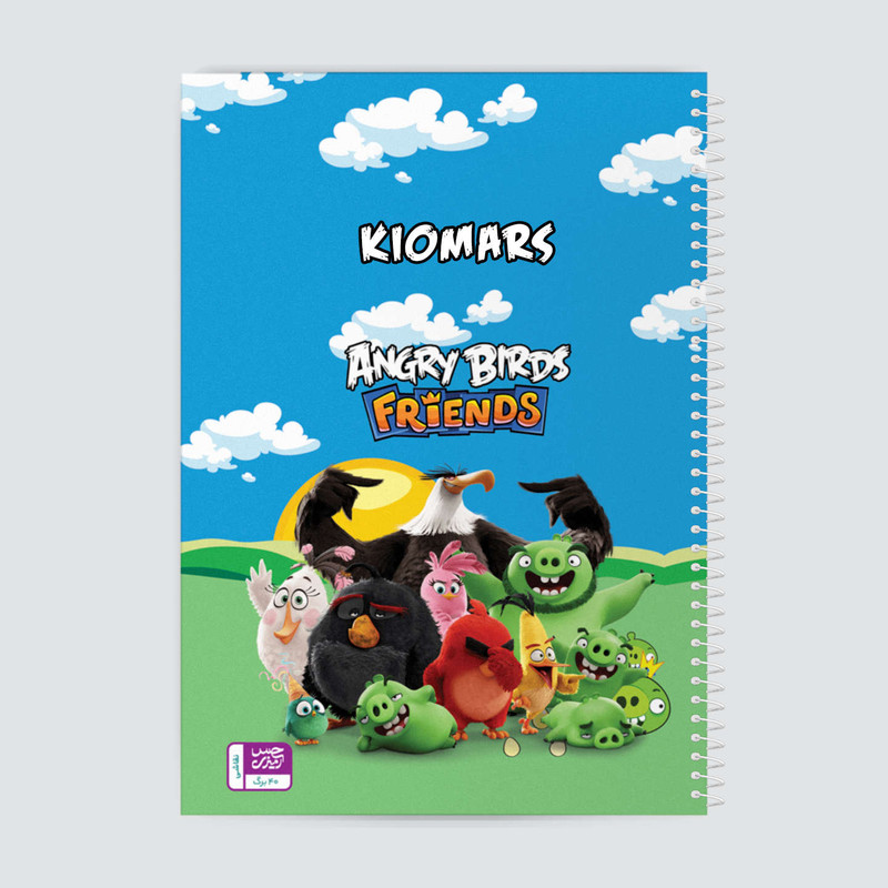 دفتر نقاشی حس آمیزی طرح Angry Birds مدل Kiomars