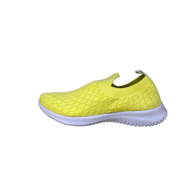 کفش پیاده روی زنانه مدل  غزال تتیس جورابی رنگ لیمویی