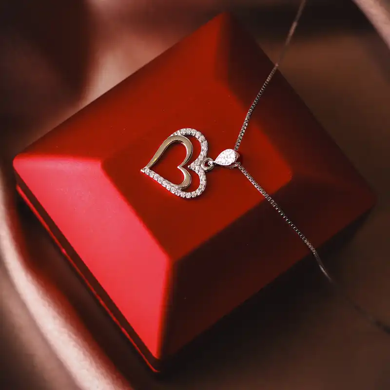 آویز گردنبند نقره زنانه جی تی ای مدل قلب