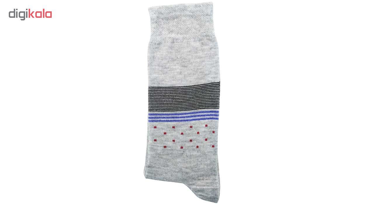 جوراب مردانه نانو گلکار مدل لاینست مجموعه 12 عددی کد 14 -  - 5
