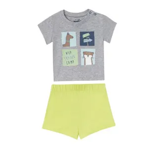 ست تی شرت و شلوارک نوزادی لوپیلو مدل کمپ تابستانی 1109