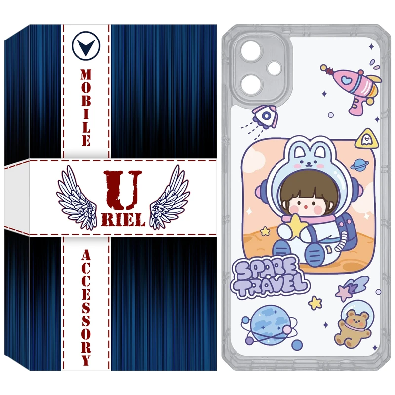کاور یوریل مدل Clear کد 9 طرح دختر فضانورد مناسب برای گوشی موبایل سامسونگ Galaxy A05