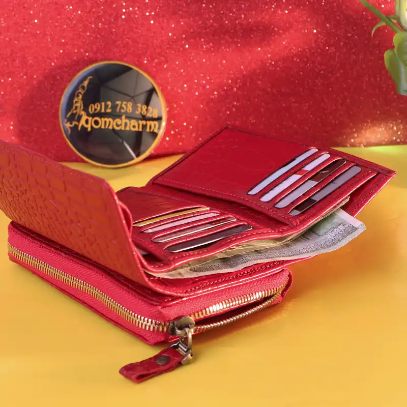 کیف پول مدل چرم طبیعی رز