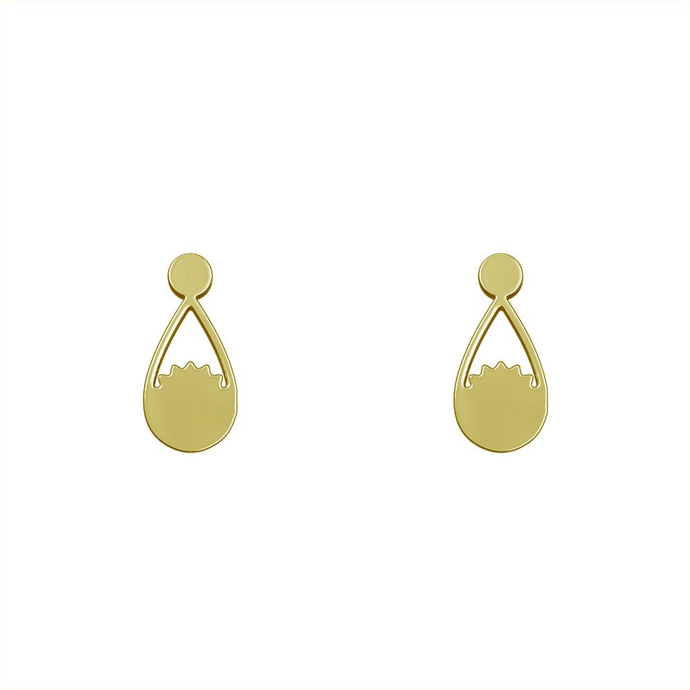 گوشواره طلا 18 عیار زنانه مدوپد مدل اشک کد GA1-12148 -  - 2