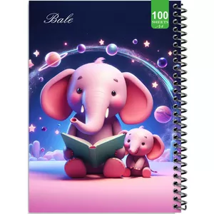 دفتر نقاشی 100 برگ بله طرح فانتزی فیل کد A4-N69