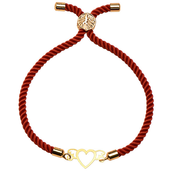 دستبند طلا 18 عیار زنانه کرابو طرح قلب مدل Kr1797