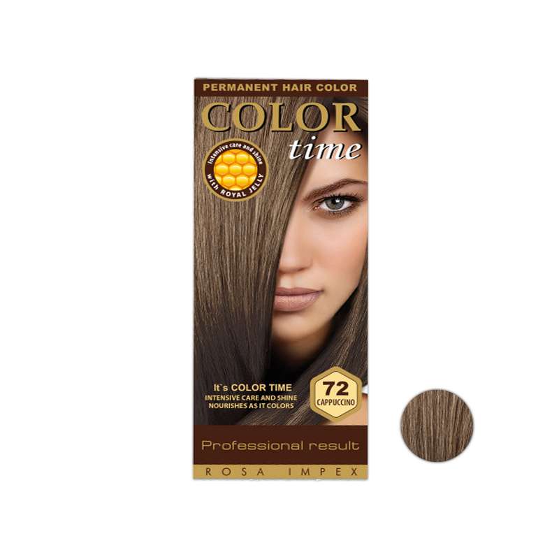 کیت رنگ مو کالرتایم شماره 72 حجم 40 میلی لیتر رنگ کاپوچینو