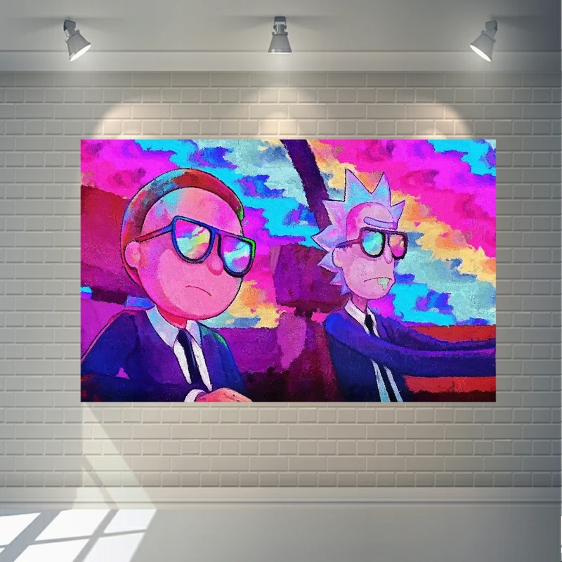 پوستر دیواری طرح ریک و مورتی مدل کهکشان کد SDB8036