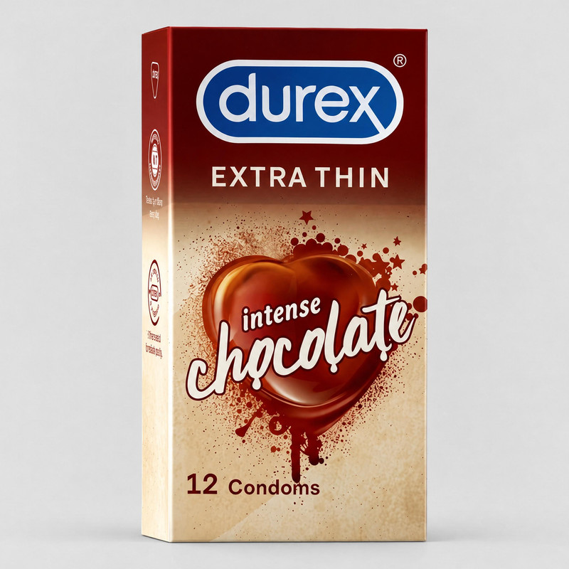 کاندوم دورکس مدل Extra Thin intense chocolate بسته 12 عددی