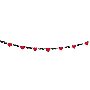 ریسه تولد مدل قلب و سیبیل