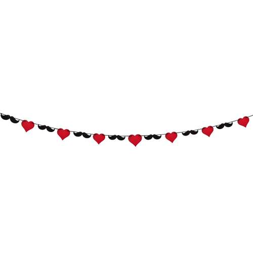 ریسه تولد مدل قلب و سیبیل