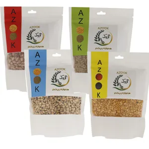 حبوبات لوبیا چیتی عدس لپه و چشم بلبلی آزوک - 900 گرم بسته 4 عددی
