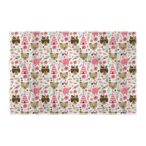 کاغذ کادو ترمه طراحان ایده مدل پترن حیوان های مهربان کد strm0055