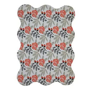 پادری مدل دالبر طرح گل کد 9402 سایز 80x110 سانتی متر