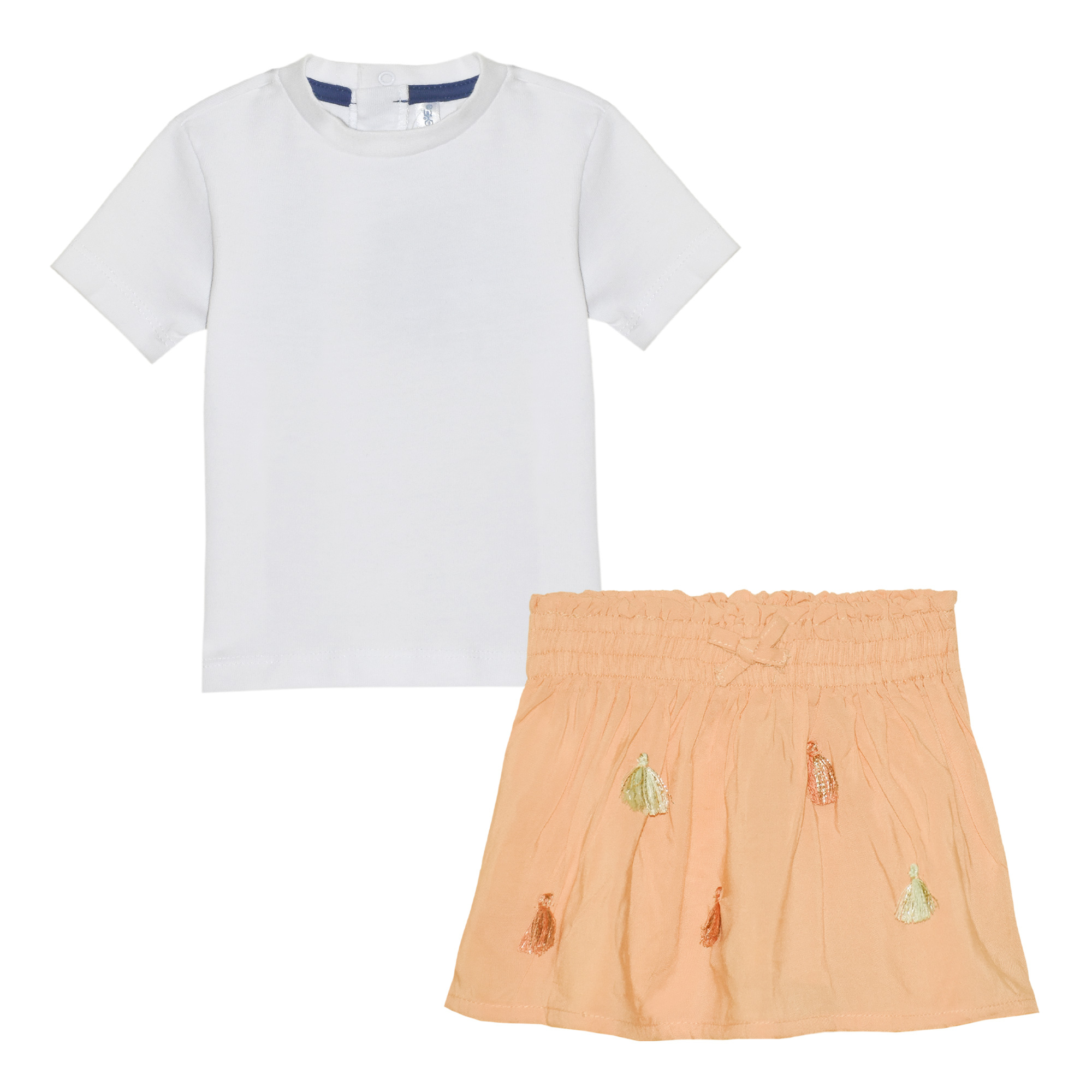 ست تی شرت و دامن نوزادی مدل LU-450120036