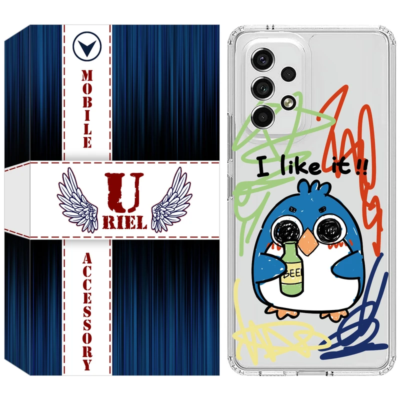 کاور یوریل مدل Clear کد 23 طرح جوجه نقاش مناسب برای گوشی موبایل سامسونگ Galaxy A33