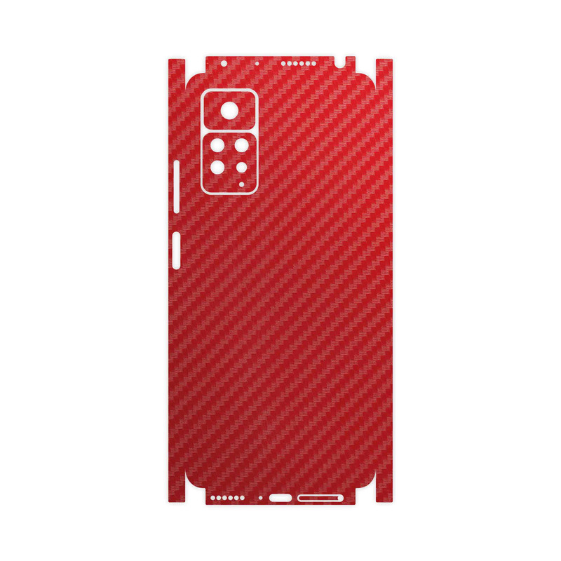 برچسب پوششی ماهوت مدل Red-Fiber-FullSkin مناسب برای گوشی موبایل شیائومی Redmi Note 11 Pro Plus 5G (India)