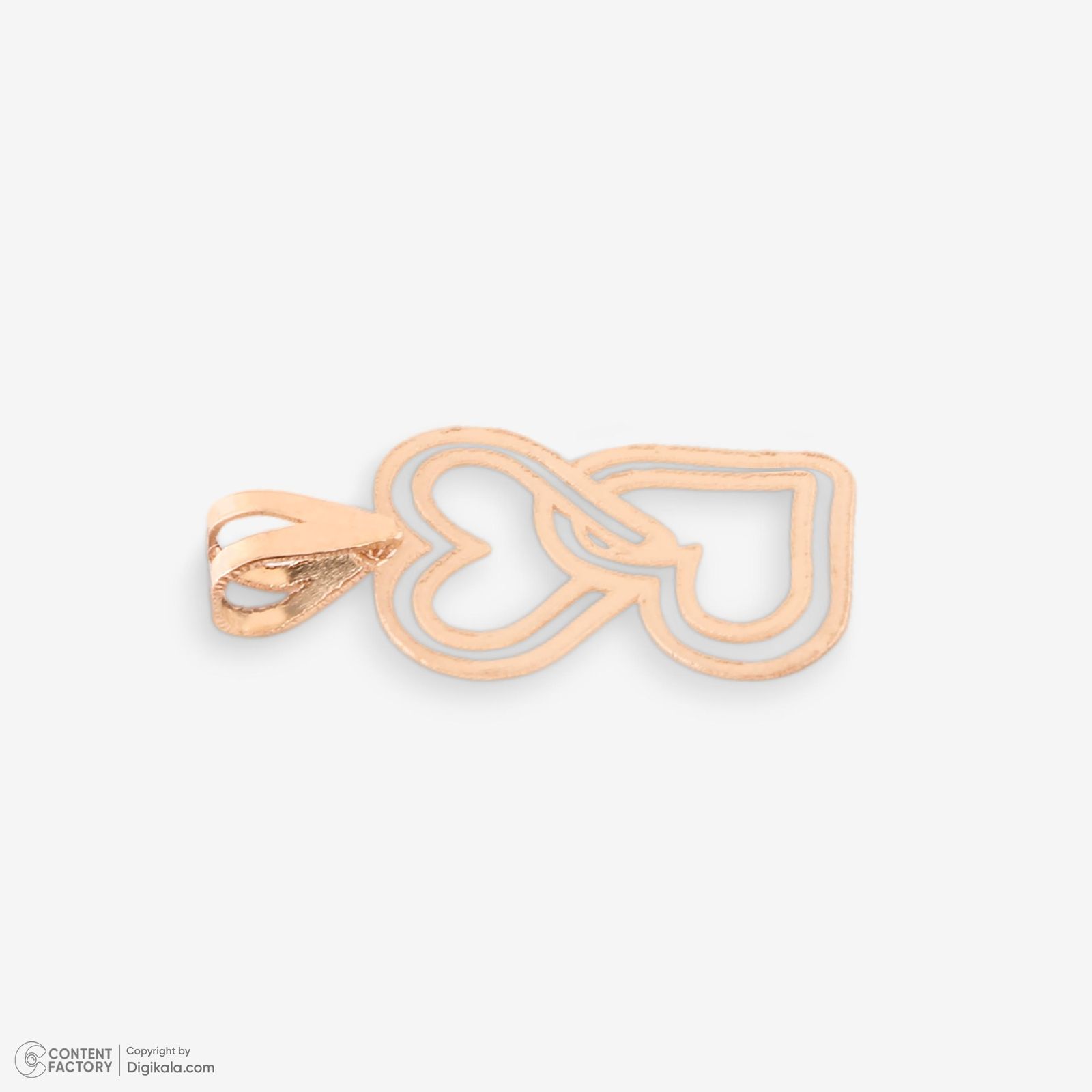 نیم ست طلا 18 عیار زنانه حافا گلد مدل قلب کد nim06 -  - 10