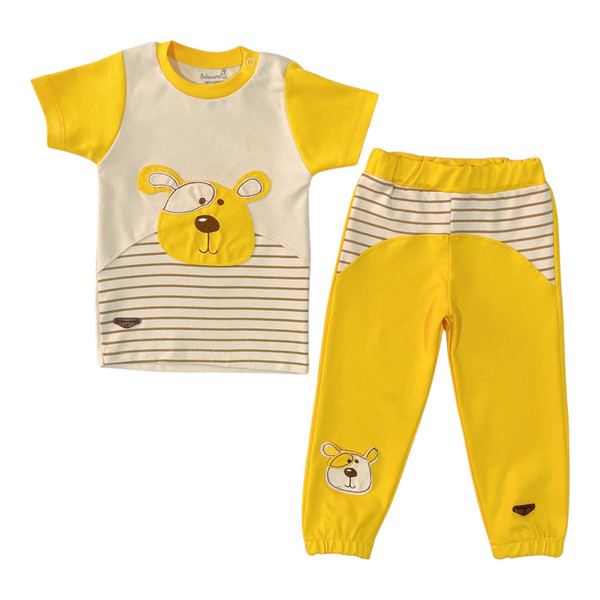ست تی شرت و شلوار نوزادی به آوران مدل هورام 77285493