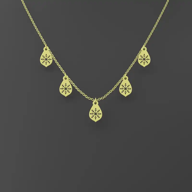 گردنبند طلا 18 عیار زنانه مدوپد مدل هندسی کد RNA10879