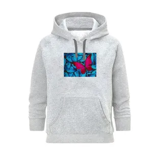 هودی زنانه مدل پروانه کد SH29 رنگ طوسی